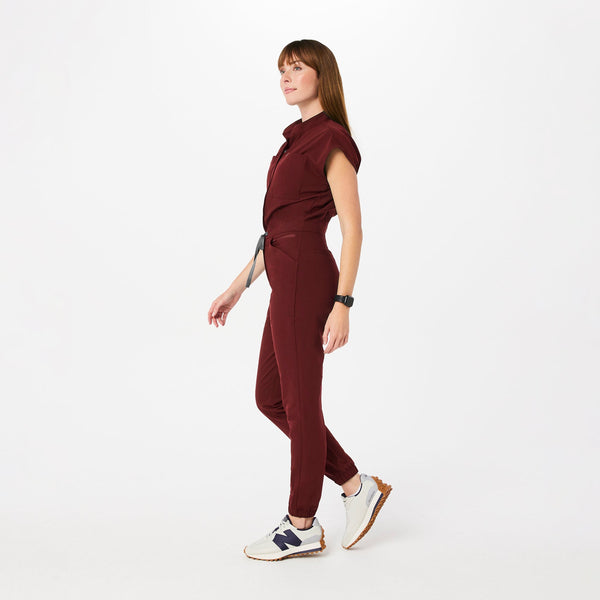 women's Burgundy Rafaela Cargo - ScrubJumpsuit™
