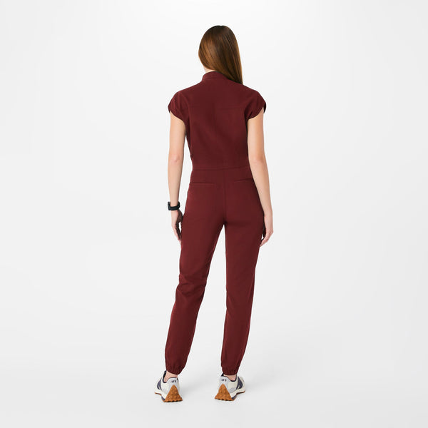women's Burgundy Rafaela Cargo - ScrubJumpsuit™