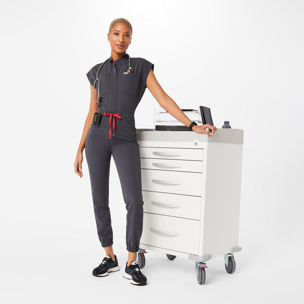 women's Charcoal Rafaela Cargo - ScrubJumpsuit™