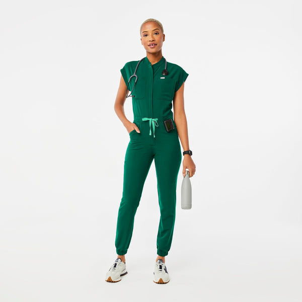 women's Hunter Green Rafaela Cargo - ScrubJumpsuit™