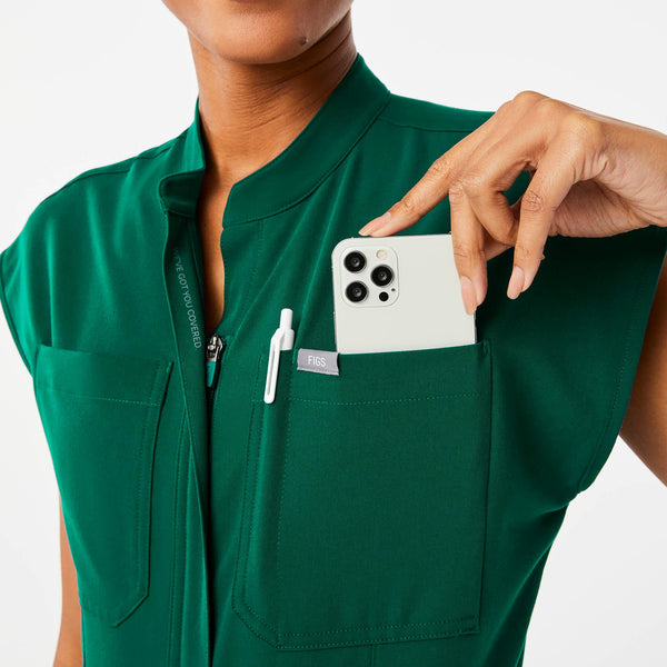 women's Hunter Green Rafaela Cargo - ScrubJumpsuit™