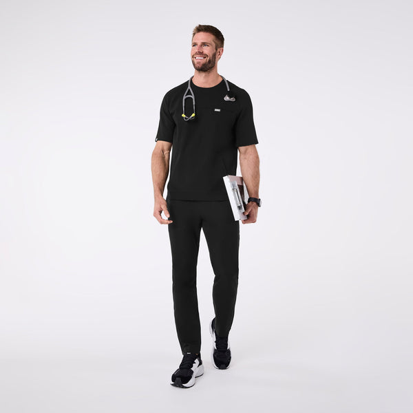 men's Black Colmar Crewneck - Scrub Top