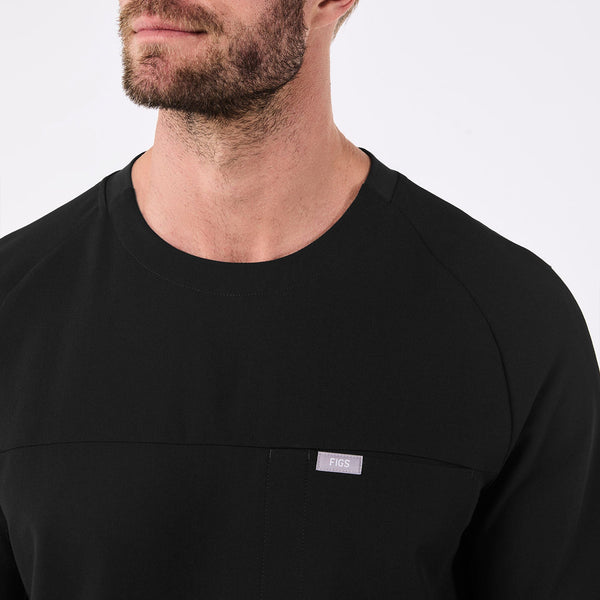 men's Black Colmar Crewneck - Scrub Top