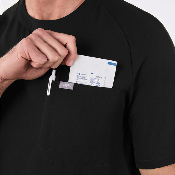 men's Black Colmar Crewneck - Scrub Top