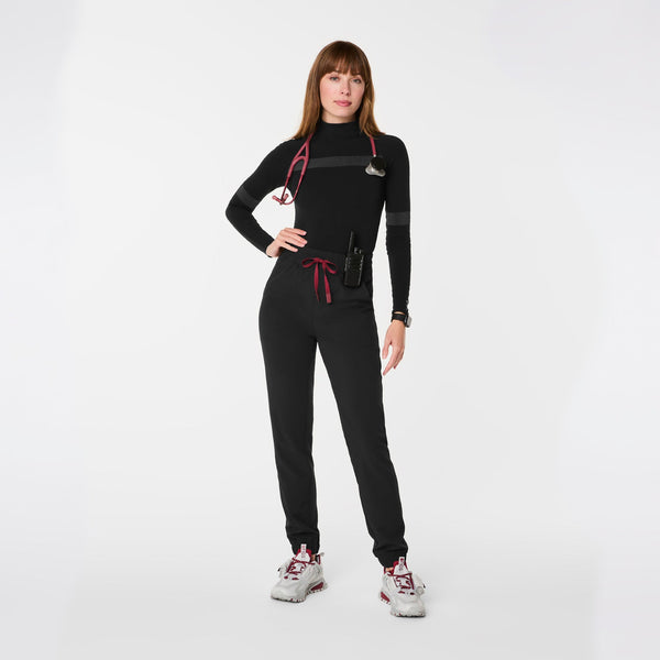 women's Black Indestructible Slim Jogger Scrub Pant