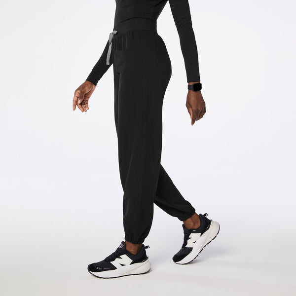 women's Black High-Rise Rio Relaxed Jogger Tall Scrub Pant