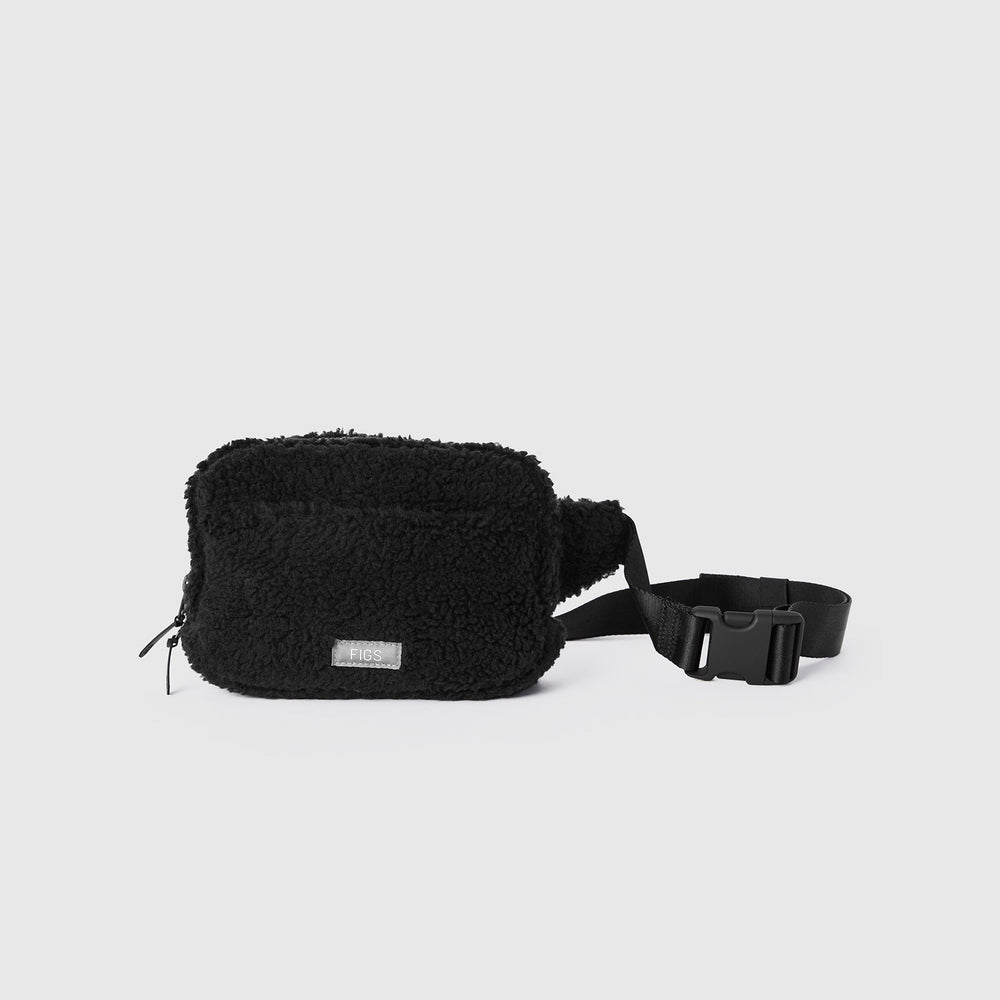 Black High-Pile Belt Bag