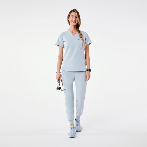 women's Dusty Blue Catarina -  Scrub Top™