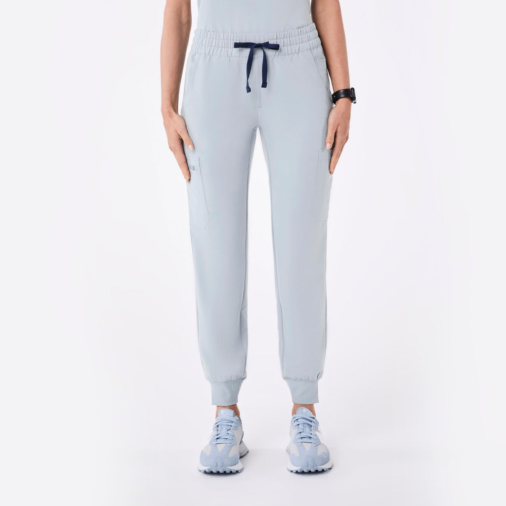 women's Dusty Blue Uman High-Rise - Jogger Scrub Pant