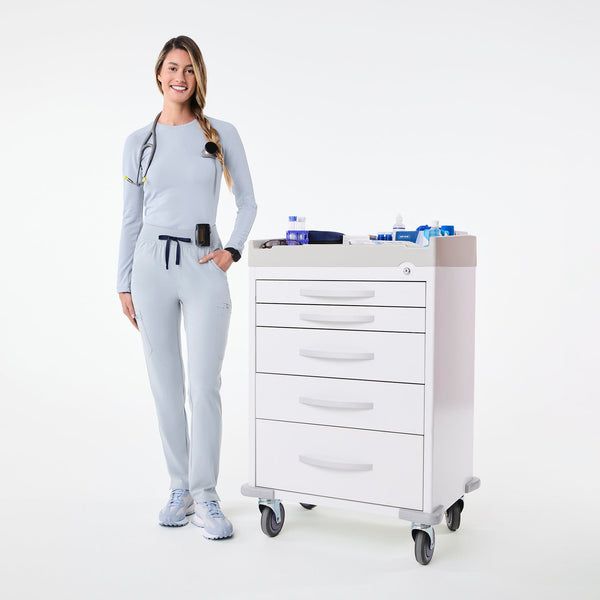 women's Dusty Blue Yola High-Rise Slim  - Tall  Scrub Pant™