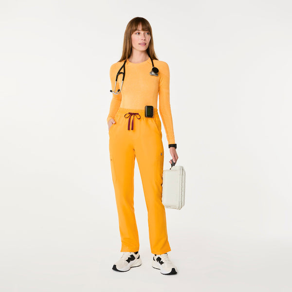 women's Emergency Yellow Dowa High-Rise Straight-Leg Tall Scrub Pant