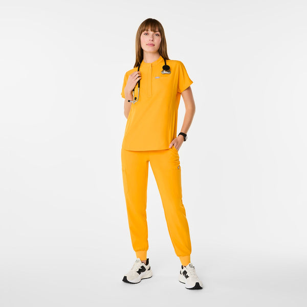 women's Emergency Yellow Montex Relaxed Scrub Top