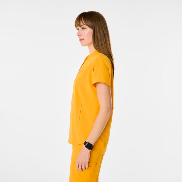 women's Emergency Yellow Montex Relaxed Scrub Top