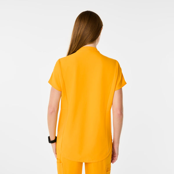 women's Emergency Yellow Montex Relaxed Scrub Top