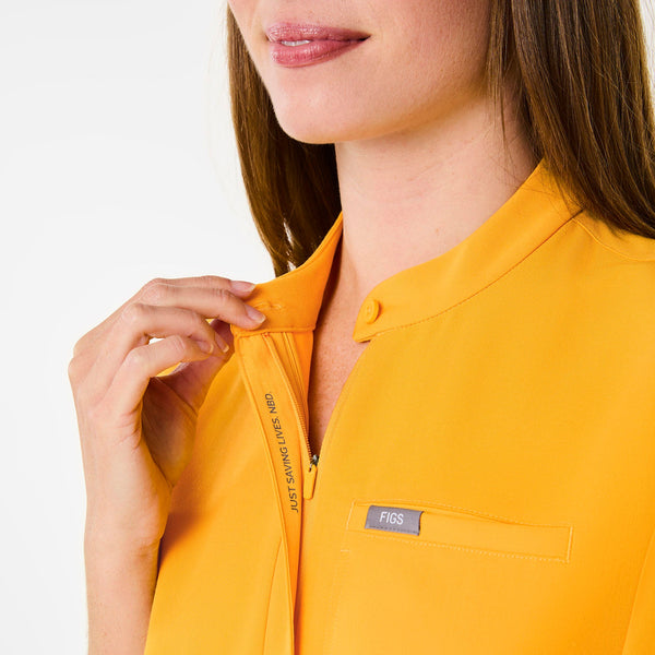 women's Emergency Yellow Montex Relaxed Scrub Top