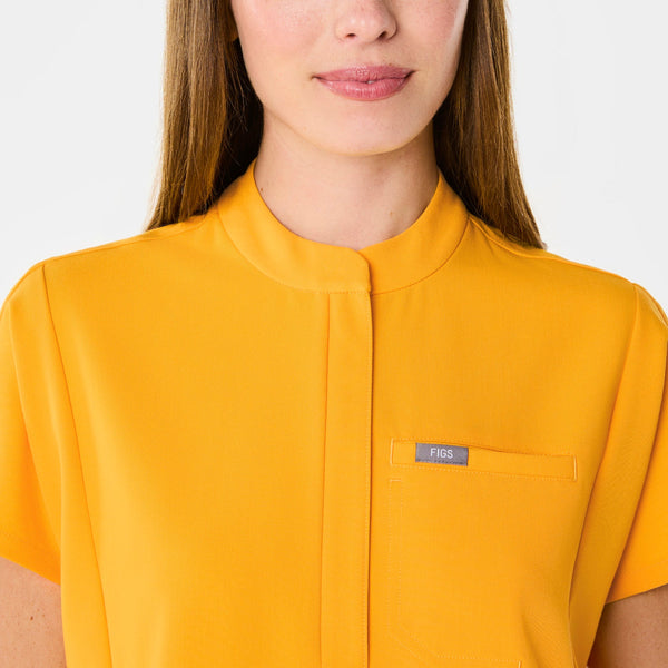 women's Emergency Yellow Montex Relaxed Scrub Top
