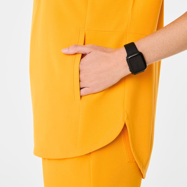 women's Emergency Yellow Montex Relaxed Scrub Top