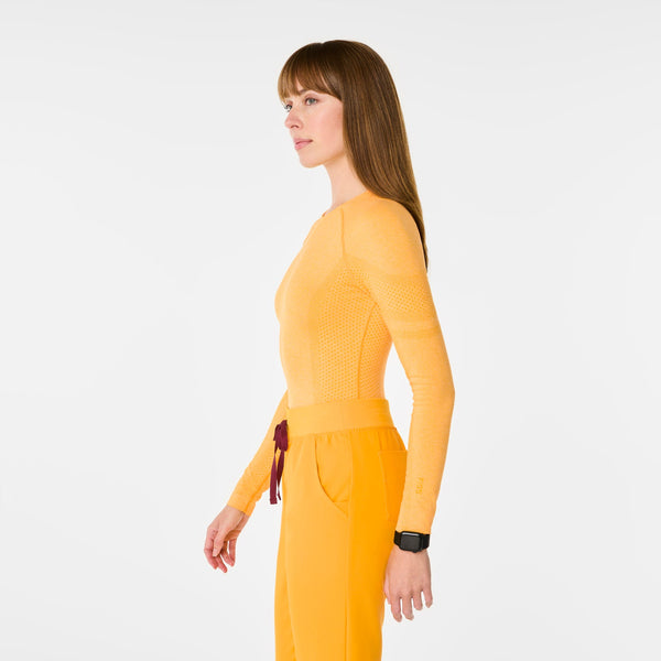 women's Emergency Yellow Salta Seamless Long-Sleeve Underscrub