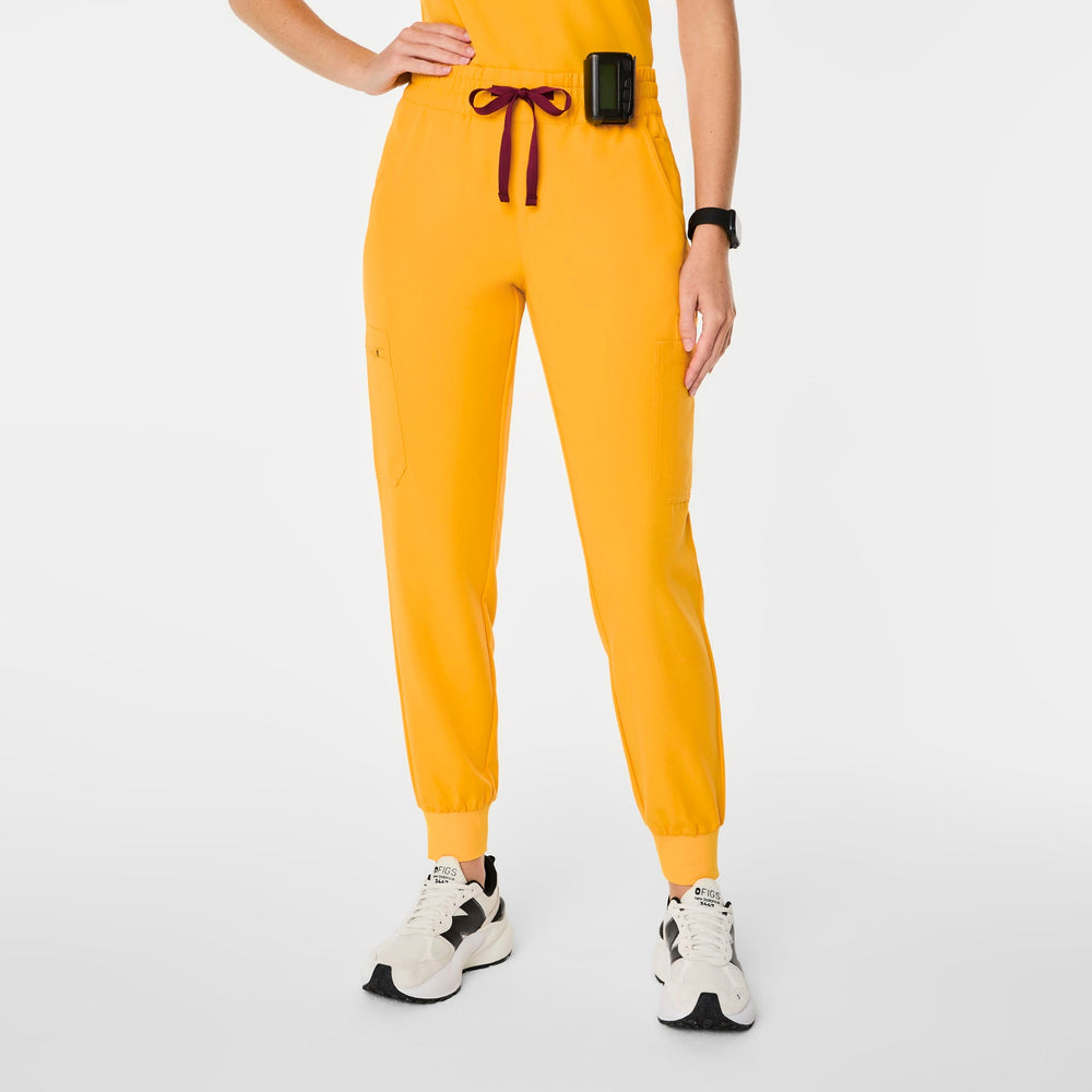 women's Emergency Yellow Uman Jogger Scrub Pant