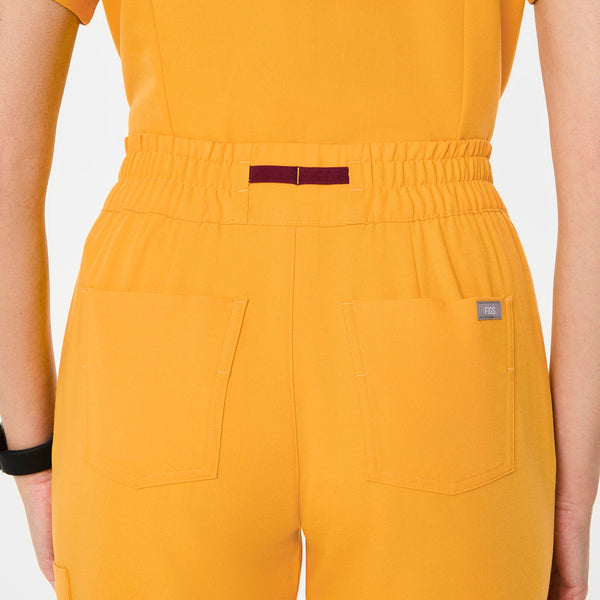women's Emergency Yellow Uman High-Rise Petite Jogger Scrub Pant
