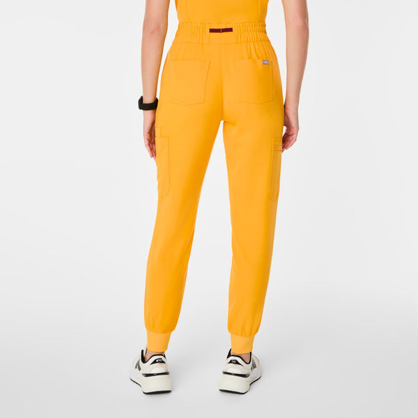 women's Emergency Yellow Uman High-Rise Petite Jogger Scrub Pant