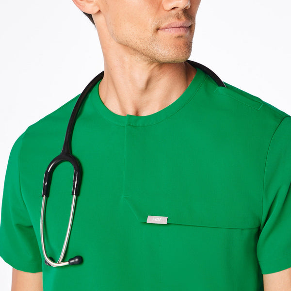 men's Evergreen Corfield - Henley Scrub Top