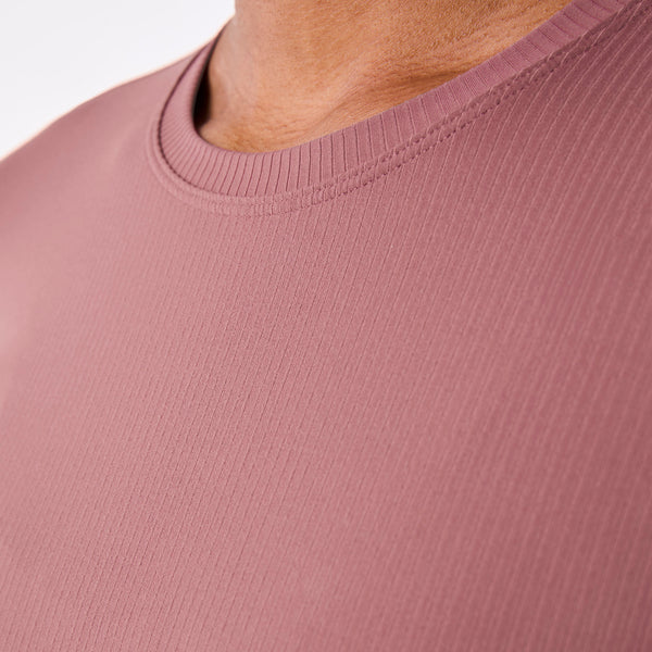 women's Mauve Palmer Ribbed- Long-Sleeve Underscrub