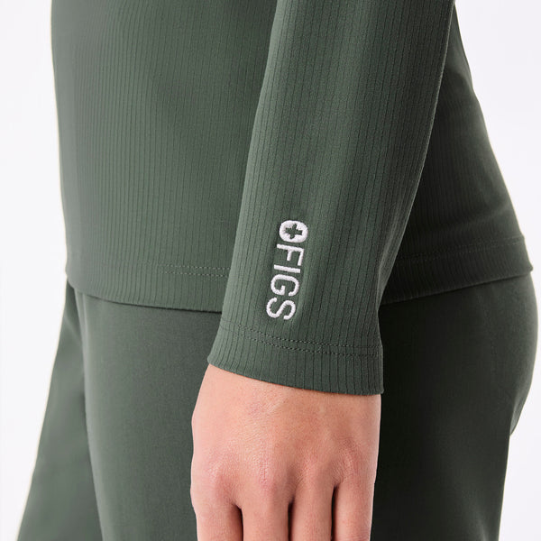 women's Moss Palmer Ribbed- Long-Sleeve Underscrub
