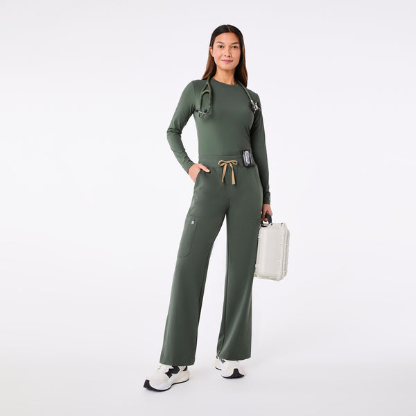 women's Moss Palmer Ribbed- Long-Sleeve Underscrub