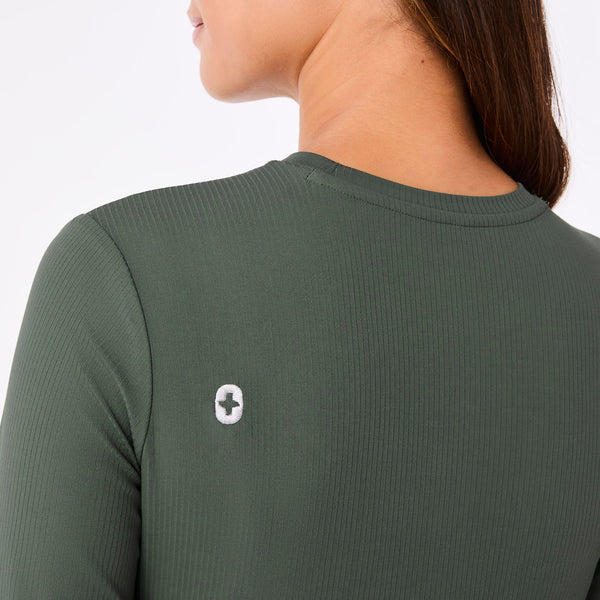 women's Moss Palmer Ribbed- Long-Sleeve Underscrub