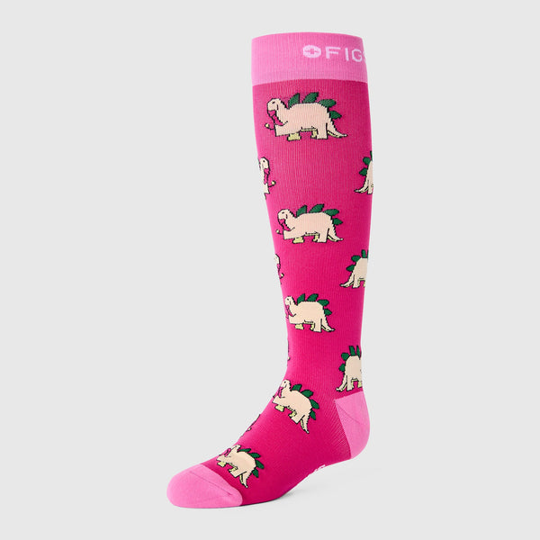 women's Shocking Pink Steth-O-Saurus Compression Socks