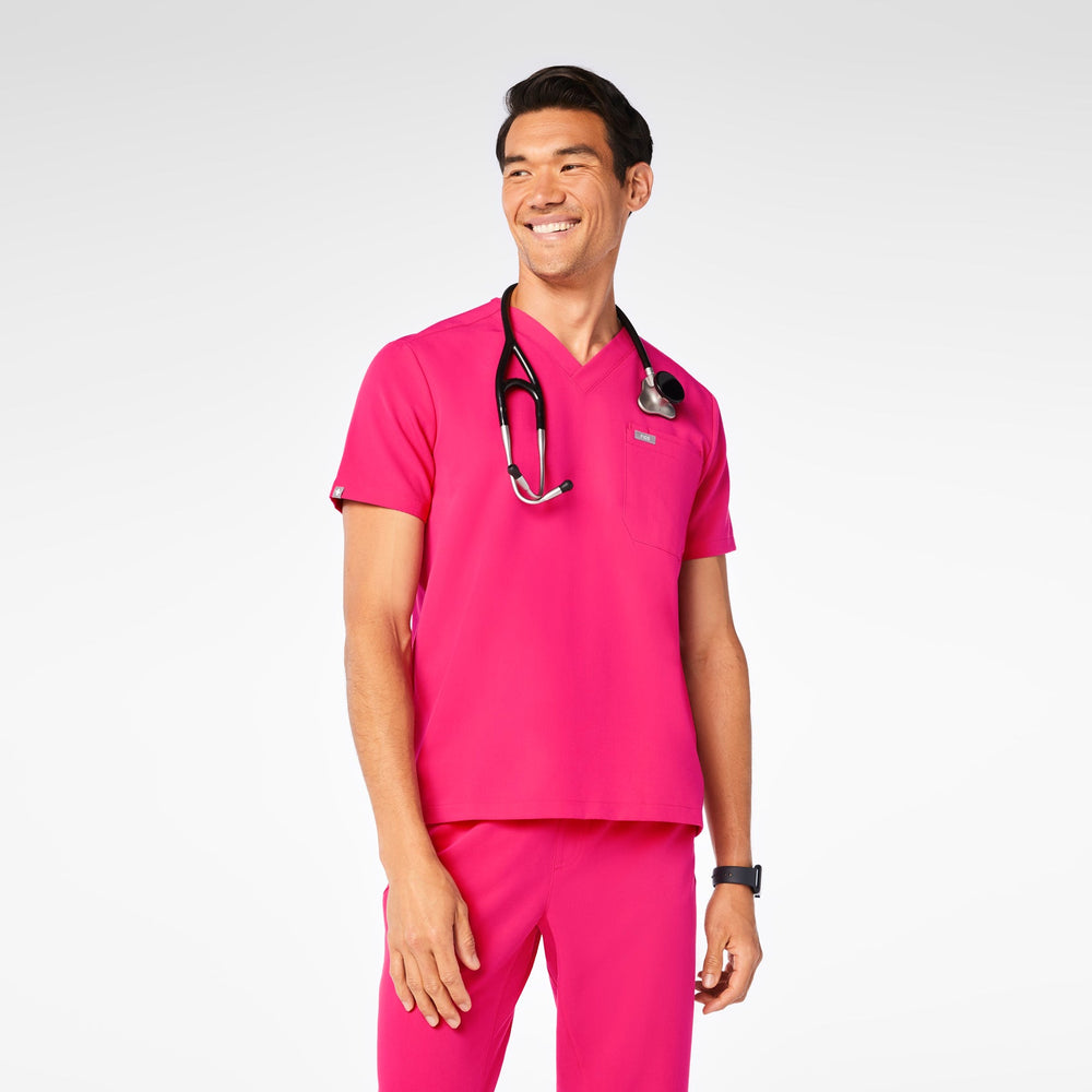 men's Shocking Pink Leon -  Scrub Top™