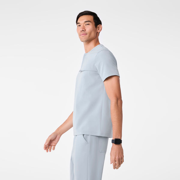 men's Dusty Blue Corfield - Henley Scrub Top