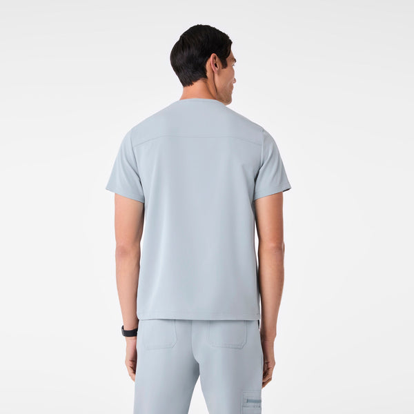 men's Dusty Blue Corfield - Henley Scrub Top