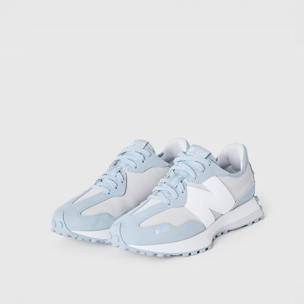 unisex Dusty Blue FIGS | New Balance 327