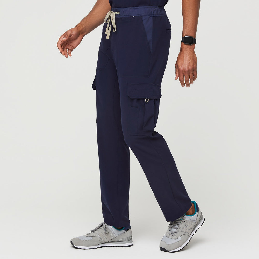 men's Navy Akobo - Cargo Straight Scrub Pant