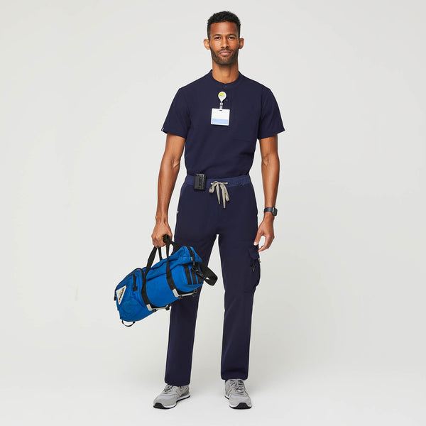 men's Navy Akobo - Cargo Straight Scrub Pant
