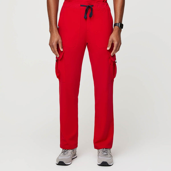 men's Pop Red Akobo - Cargo Straight Scrub Pant
