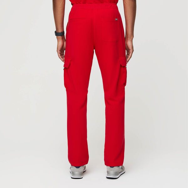 men's Pop Red Akobo - Cargo Straight Scrub Pant