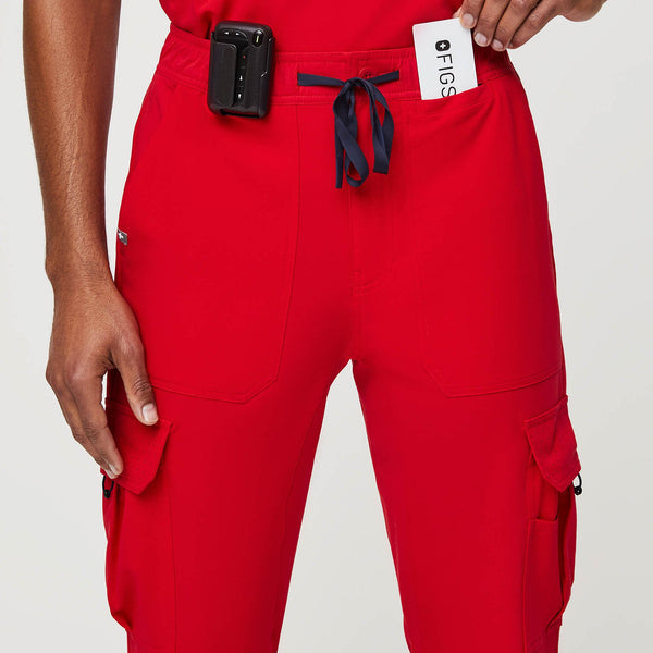 men's Pop Red Akobo - Cargo Straight Scrub Pant