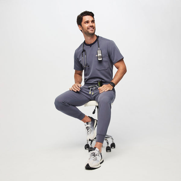 men's Space Navy Ansel Slim Jogger Scrub Pant