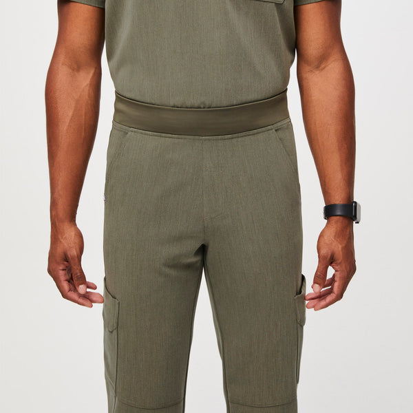 men's Heather Olive Axim™ - Cargo Utility Scrub Pant