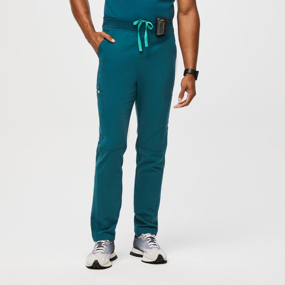 men's Caribbean Blue Slim Axim™ - Short Straight-Leg Scrub Pant