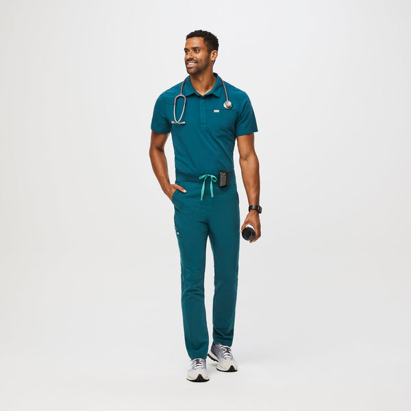 men's Caribbean Blue Slim Axim™ - Tall Straight-Leg Scrub Pant