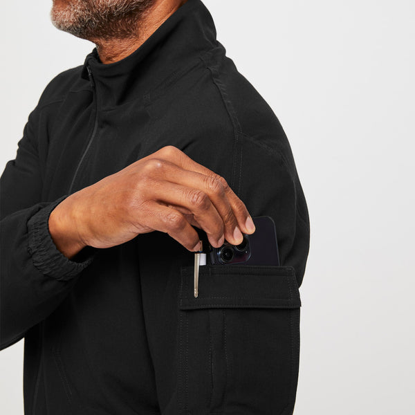 men's Black Cobaki Modern Cargo - Scrub Jacket