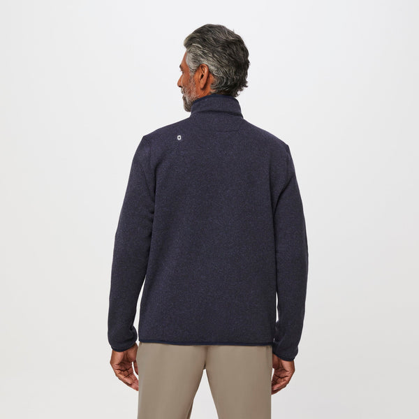Men's Heather Navy On-Shift™ ¼ Zip - Sweater-Knit