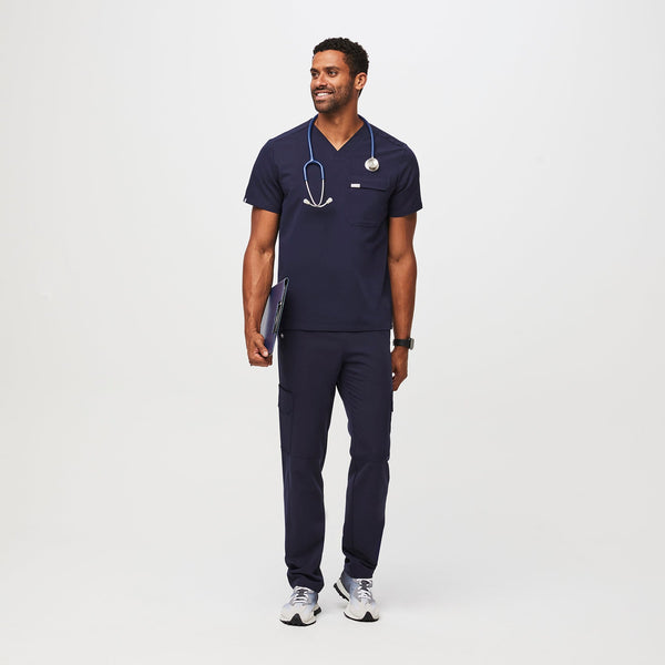 men's Navy Classic Leon™ - Cargo Scrub Top