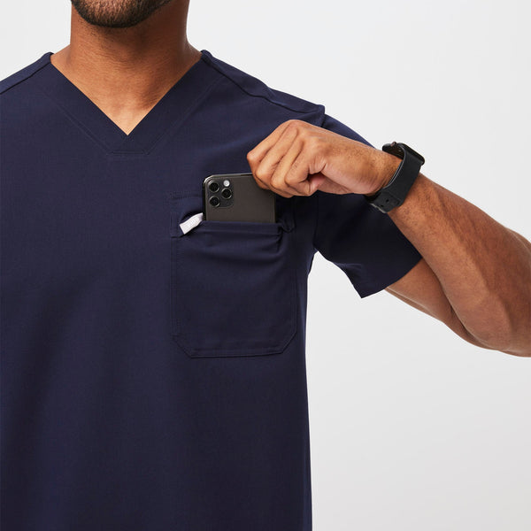 men's Navy Classic Leon™ - Cargo Scrub Top