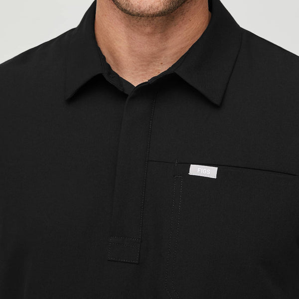 men's Black Lima - Short-Sleeve ScrubPolo™