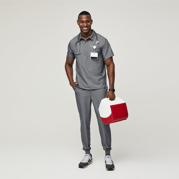 men's Graphite Lima - Short-Sleeve ScrubPolo™